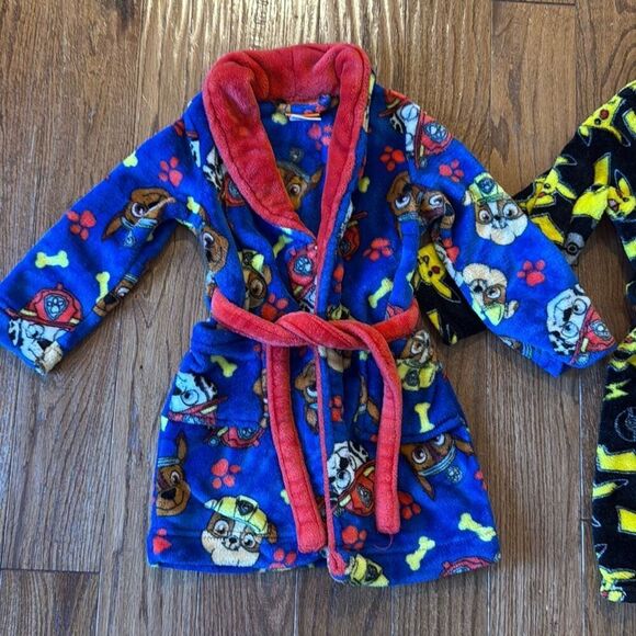 Nickelodeon fleece Pokémon Paw patrol bathrobe bundle 5t - Picture 3 of 7